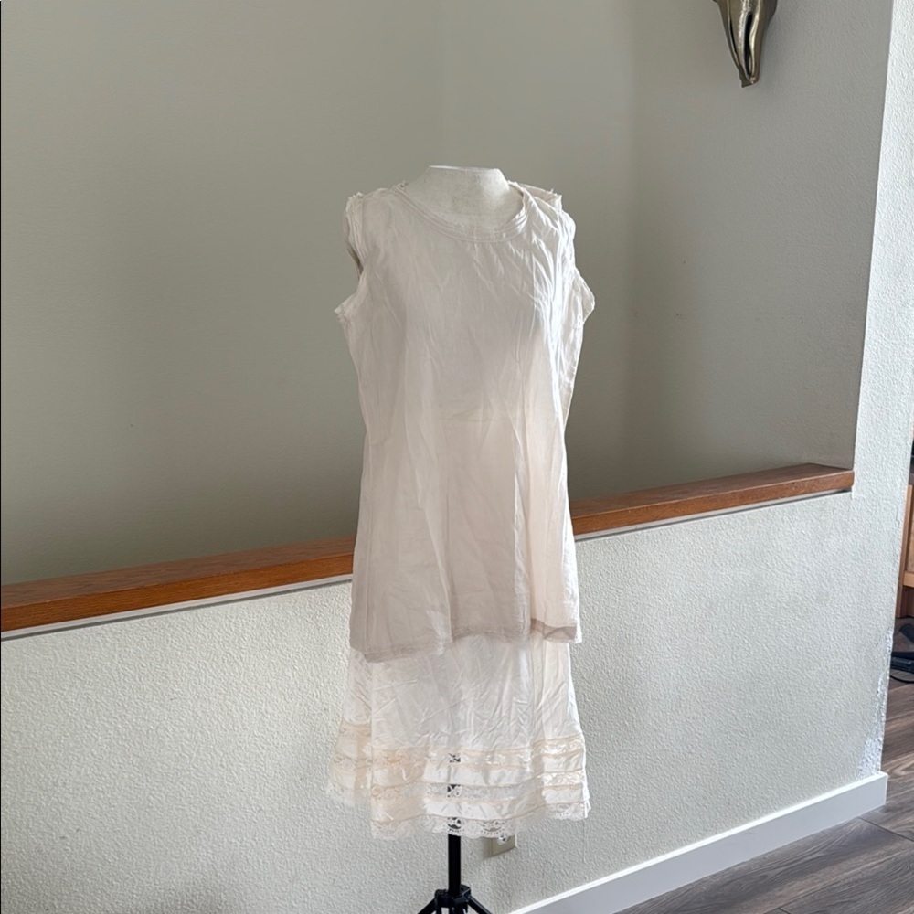 Namsar raw edge Sleeveless Cream top